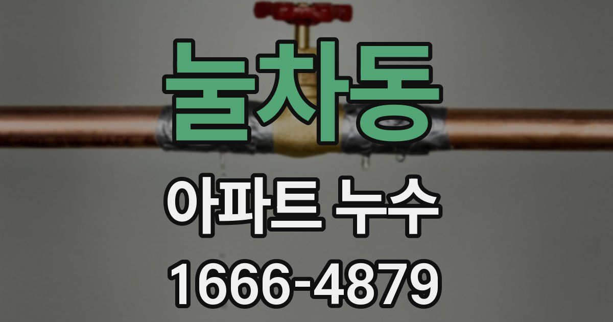 눌차동 아파트 누수