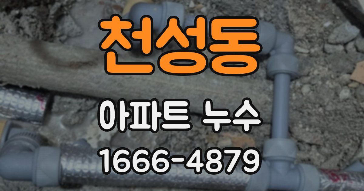 천성동 아파트 누수