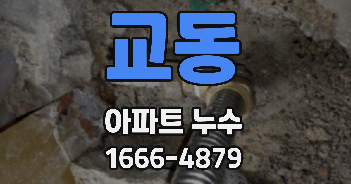 교동 아파트 누수