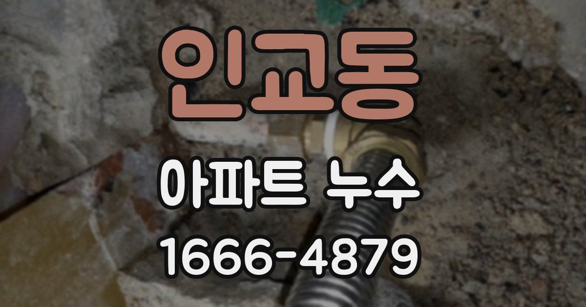 인교동 아파트 누수