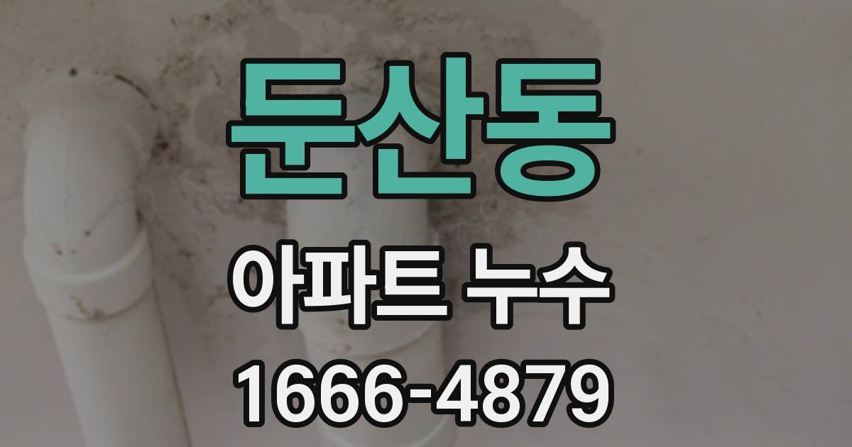 둔산동 아파트 누수
