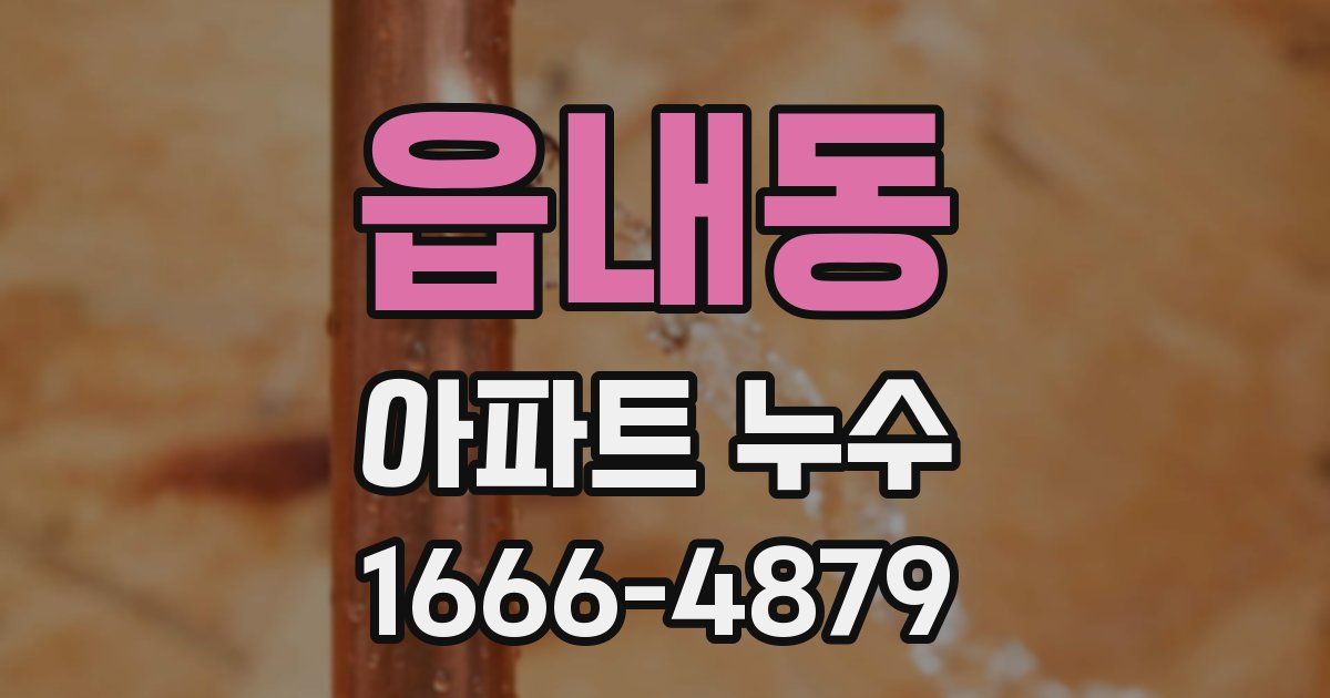 읍내동 아파트 누수