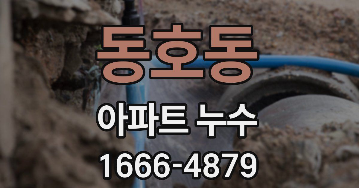 동호동 아파트 누수