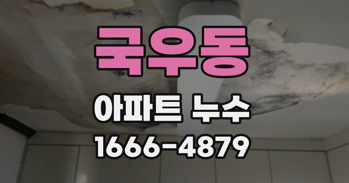 국우동 아파트 누수