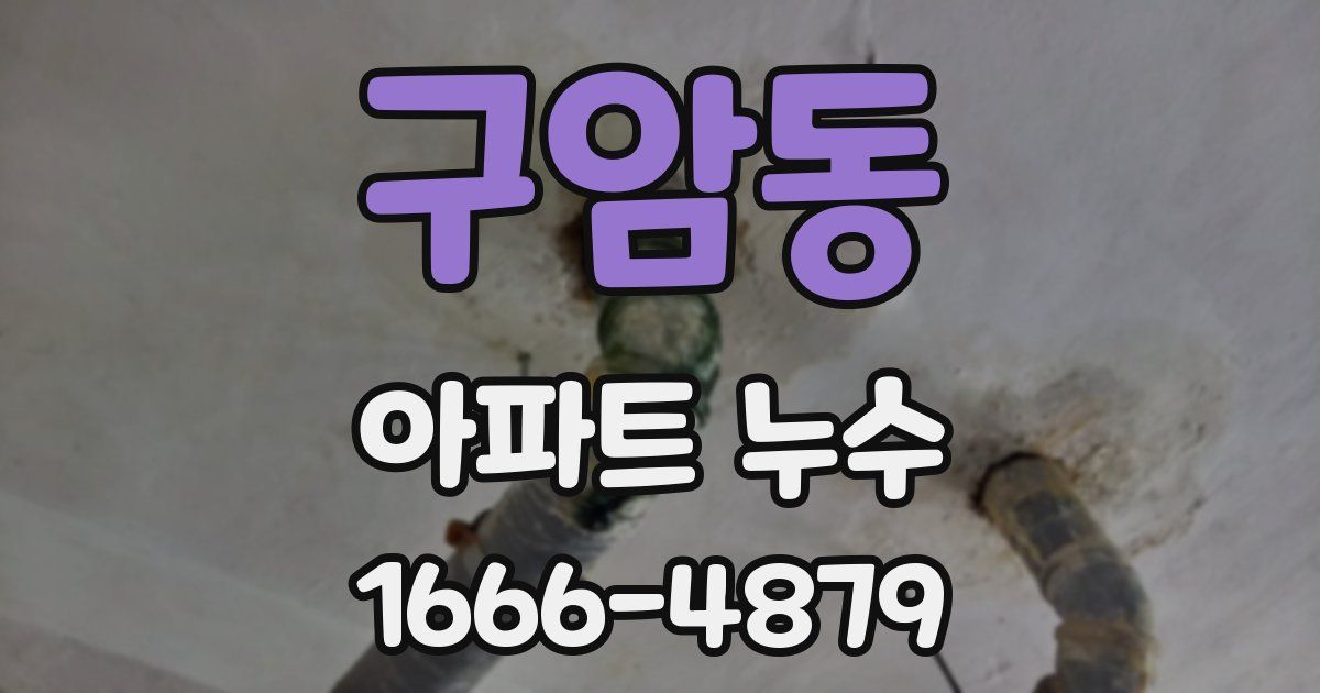 구암동 아파트 누수