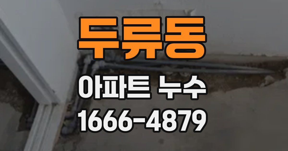 두류동 아파트 누수
