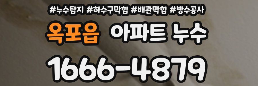 옥포읍 아파트 누수