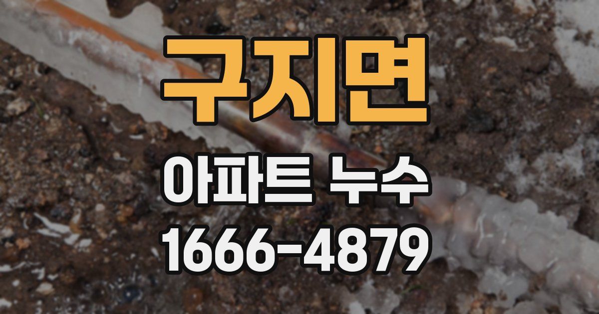 구지면 아파트 누수