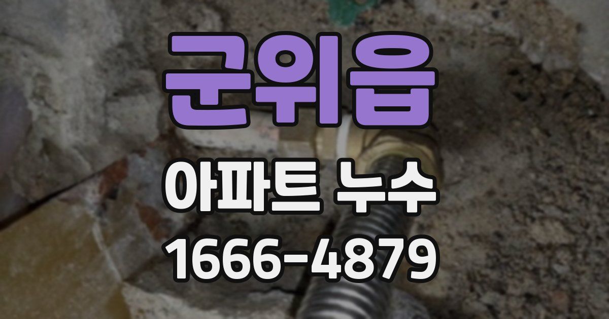 군위읍 아파트 누수
