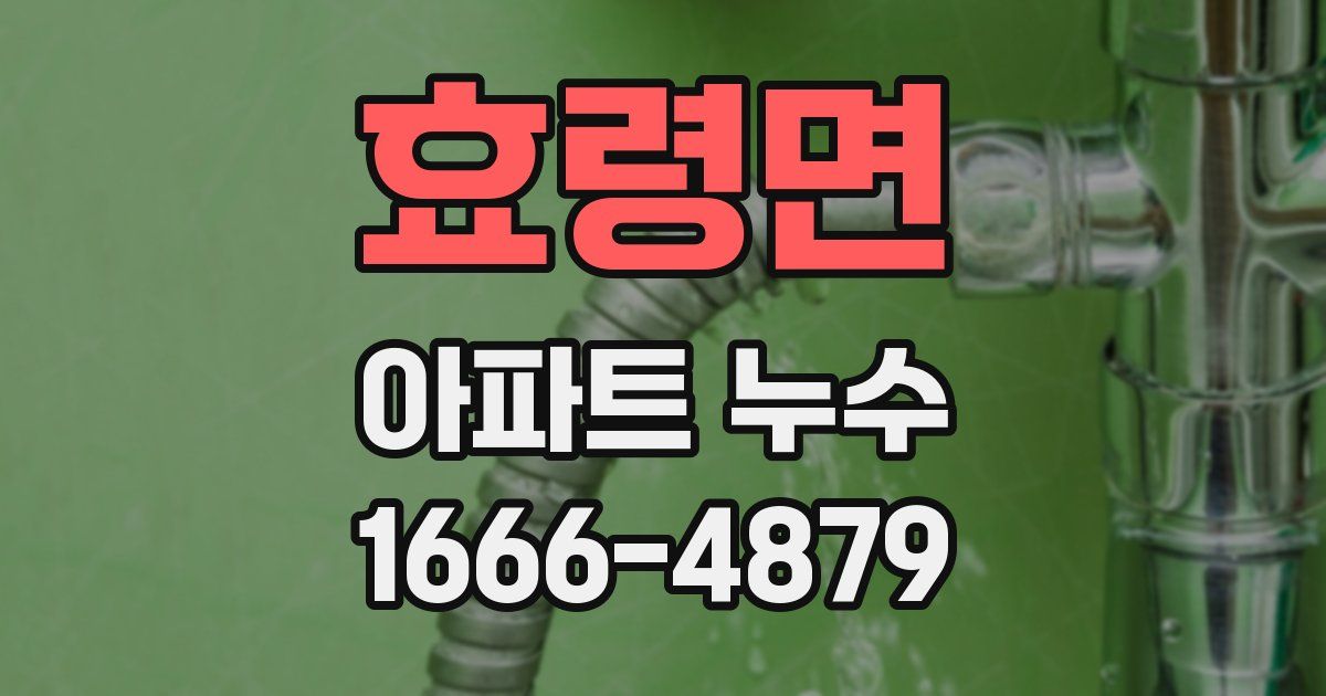 효령면 아파트 누수