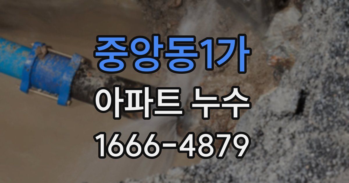 중앙동1가 아파트 누수