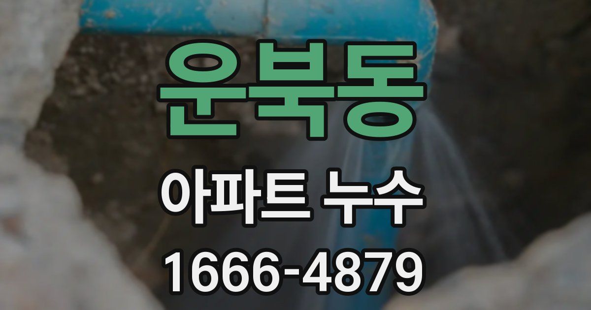 운북동 아파트 누수