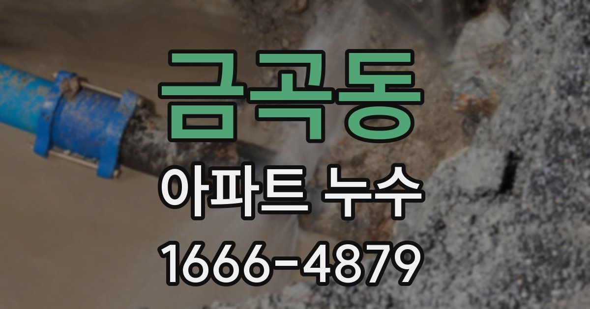 금곡동 아파트 누수