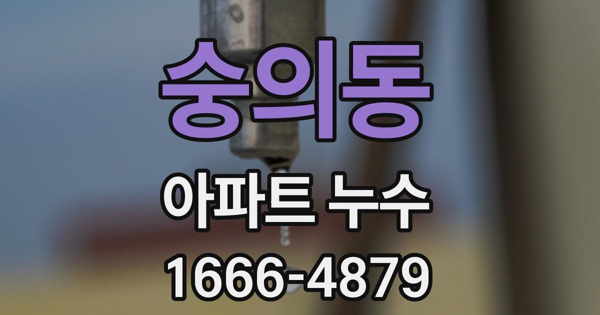 숭의동 아파트 누수