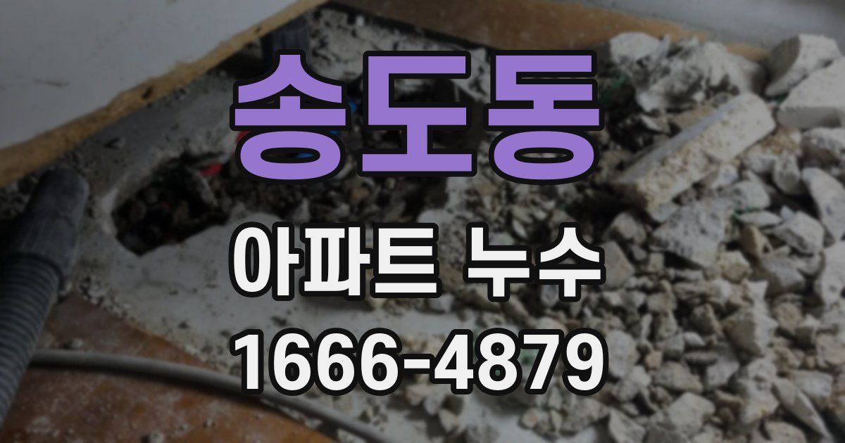 송도동 아파트 누수