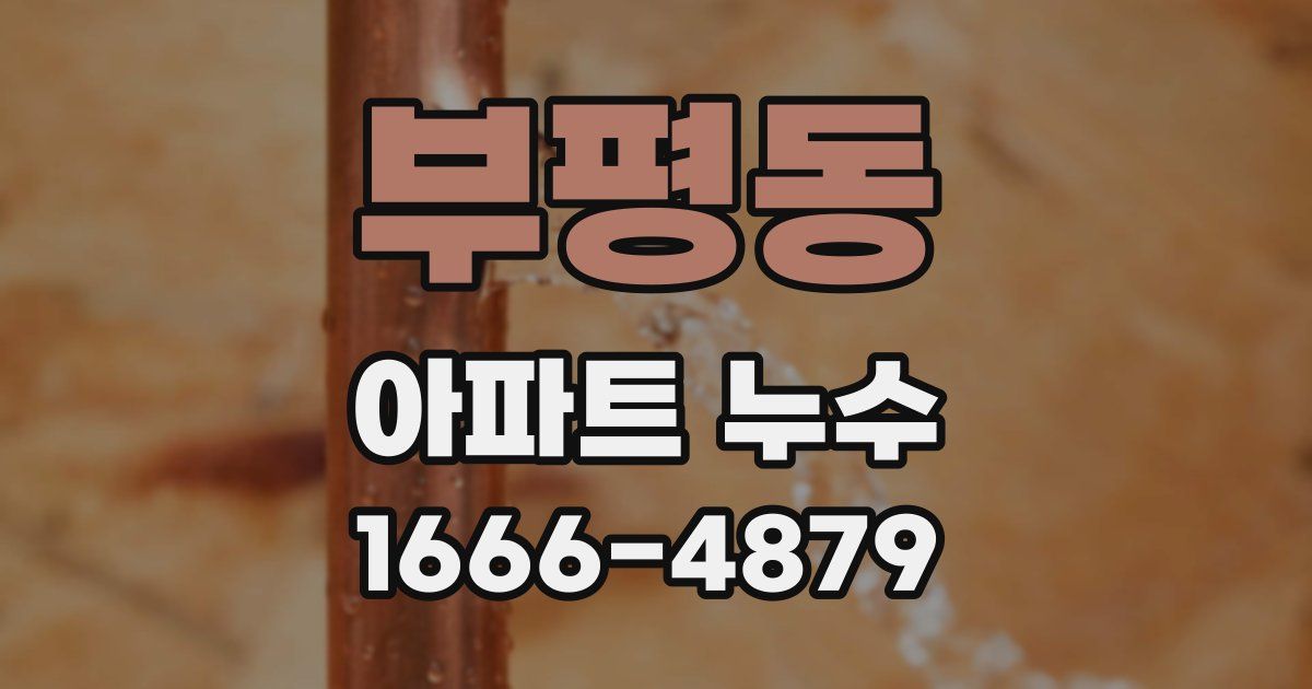 부평동 아파트 누수