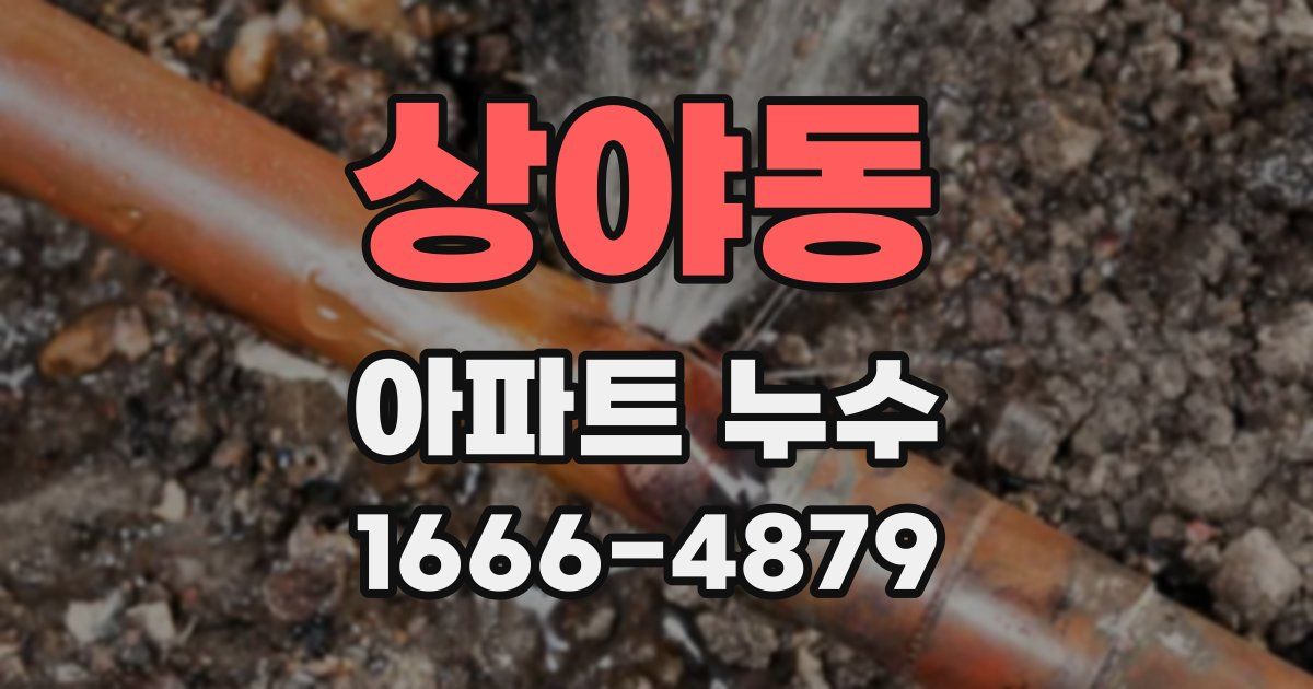 상야동 아파트 누수