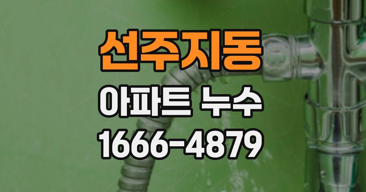 선주지동 아파트 누수