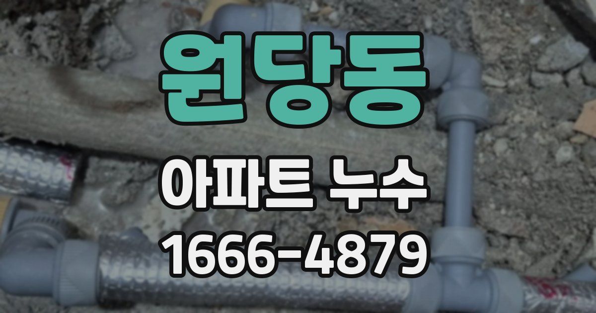 원당동 아파트 누수