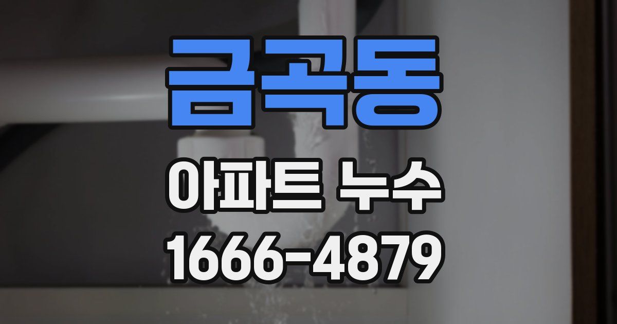 금곡동 아파트 누수