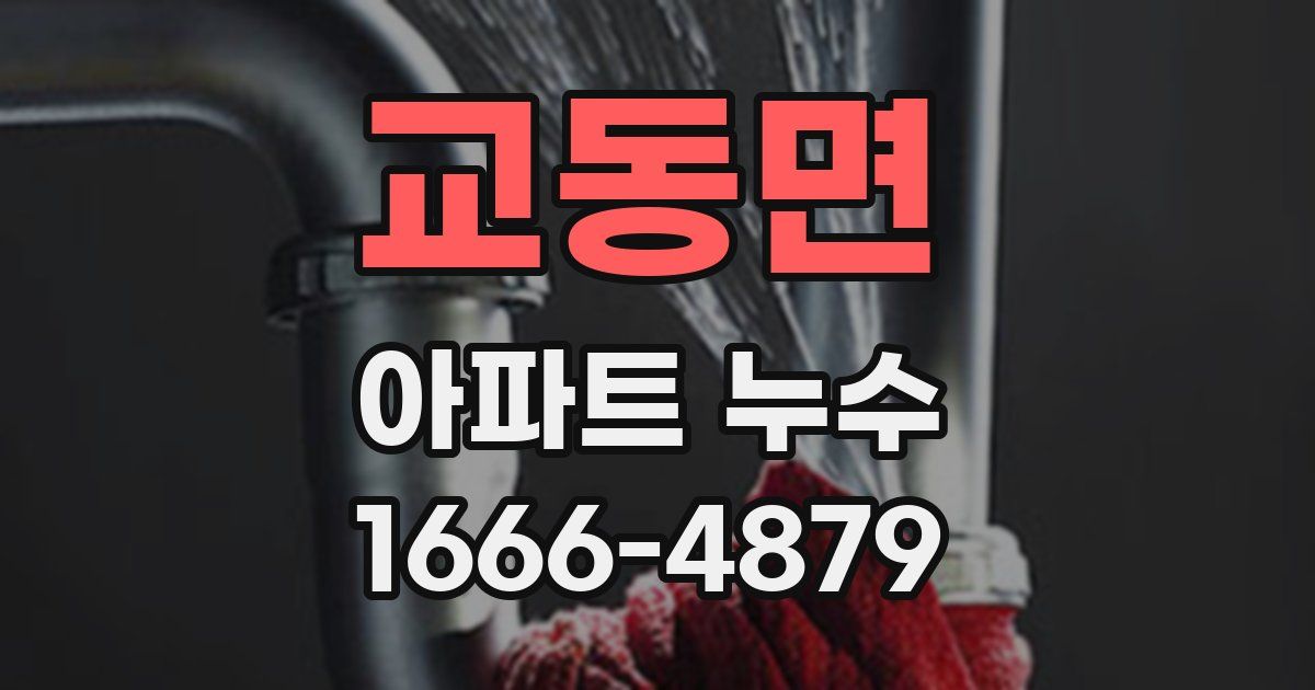 교동면 아파트 누수