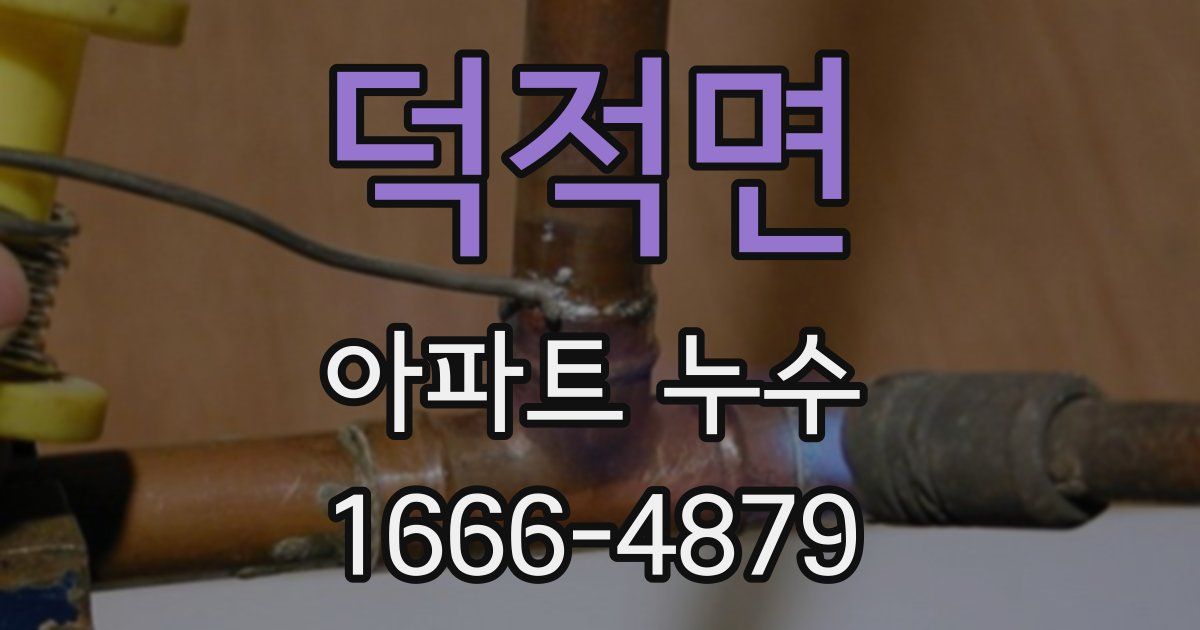 덕적면 아파트 누수