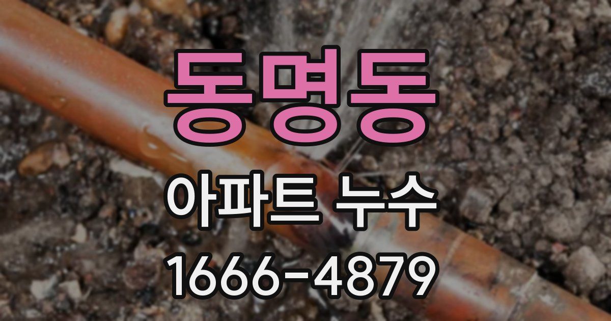 동명동 아파트 누수