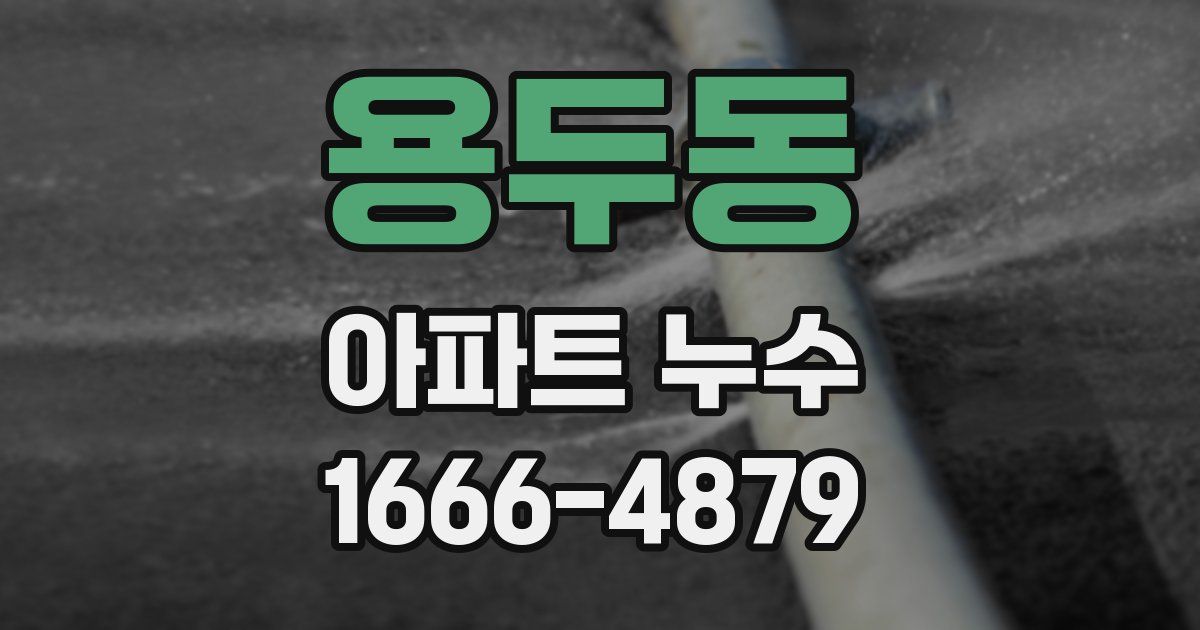 용두동 아파트 누수