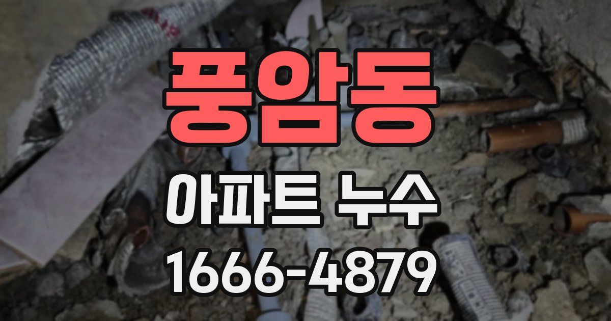 풍암동 아파트 누수