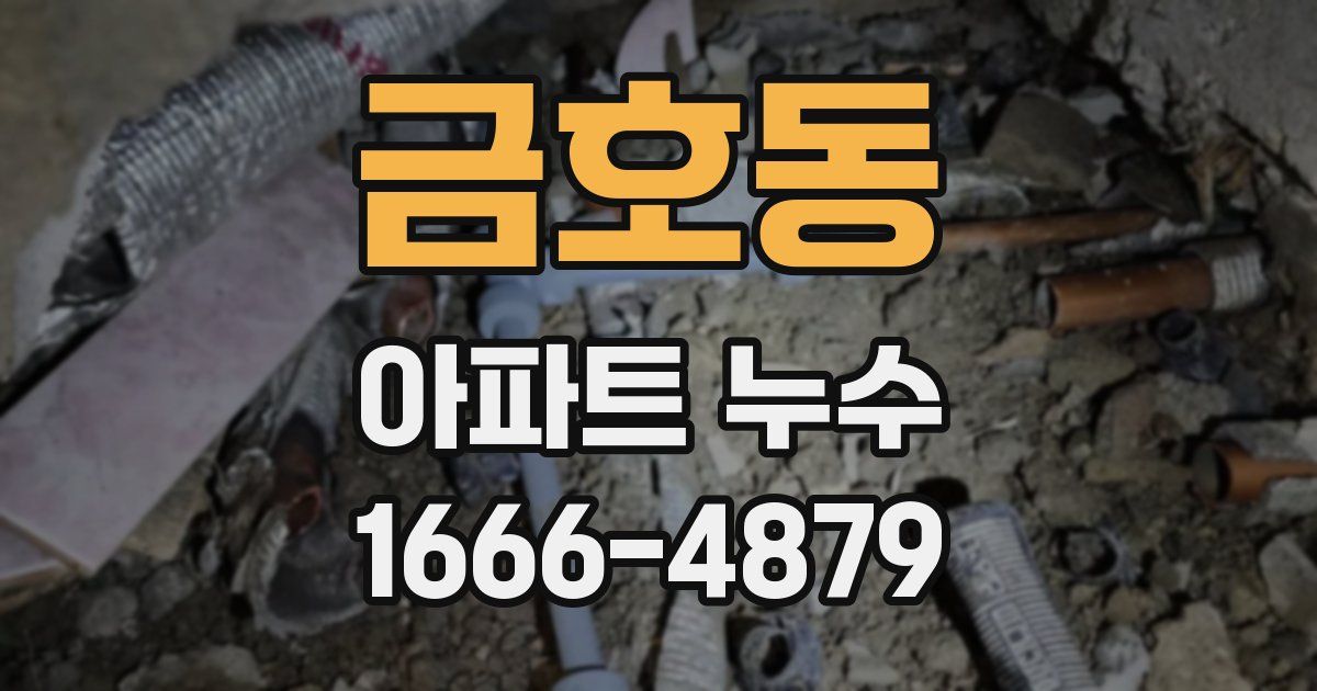 금호동 아파트 누수