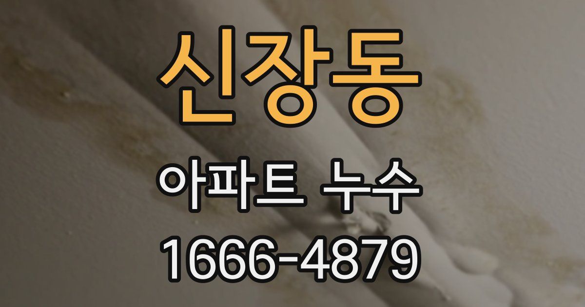 신장동 아파트 누수
