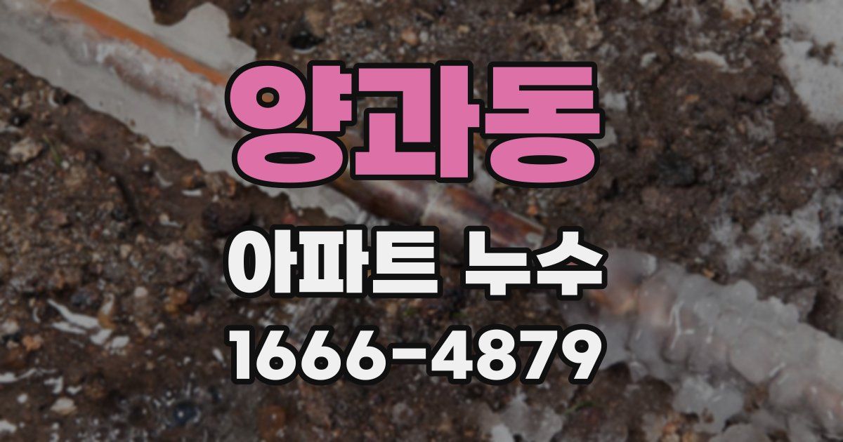 양과동 아파트 누수