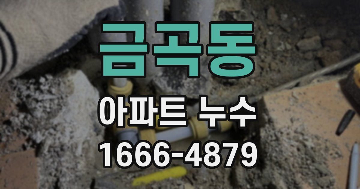 금곡동 아파트 누수