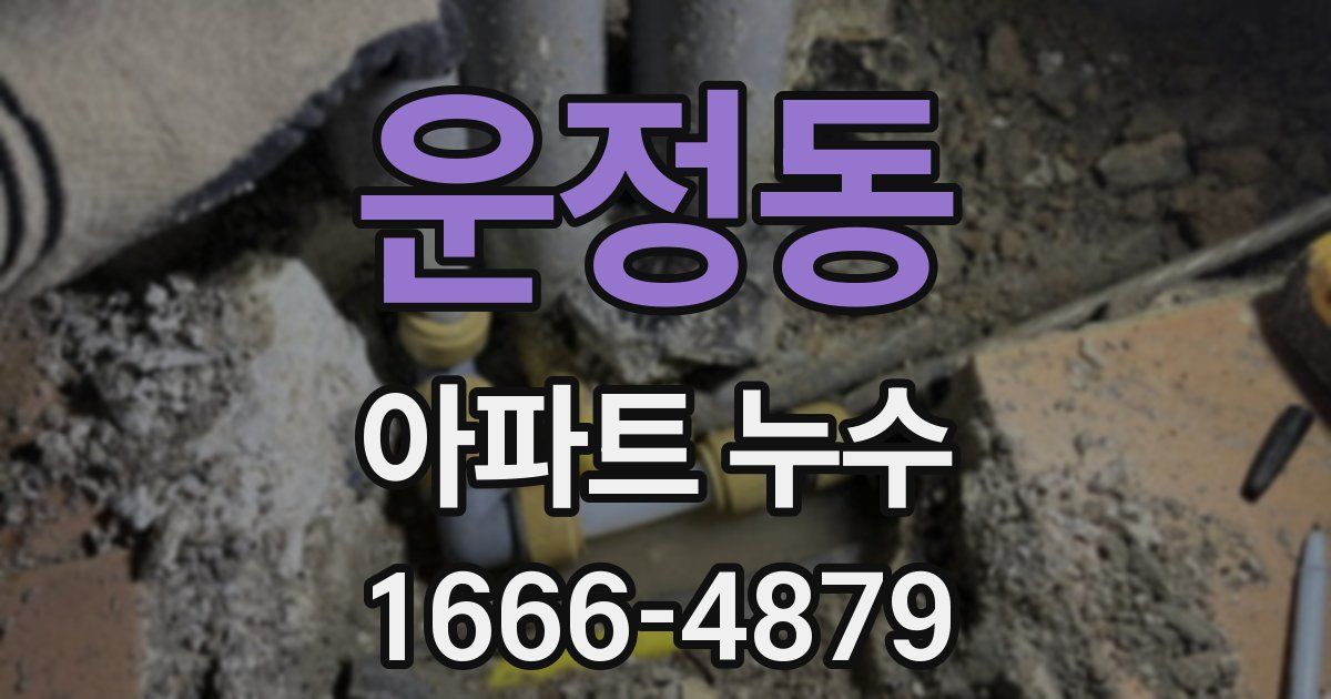 운정동 아파트 누수