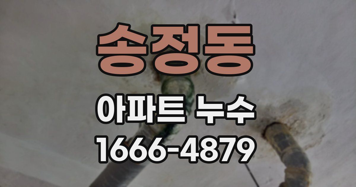 송정동 아파트 누수