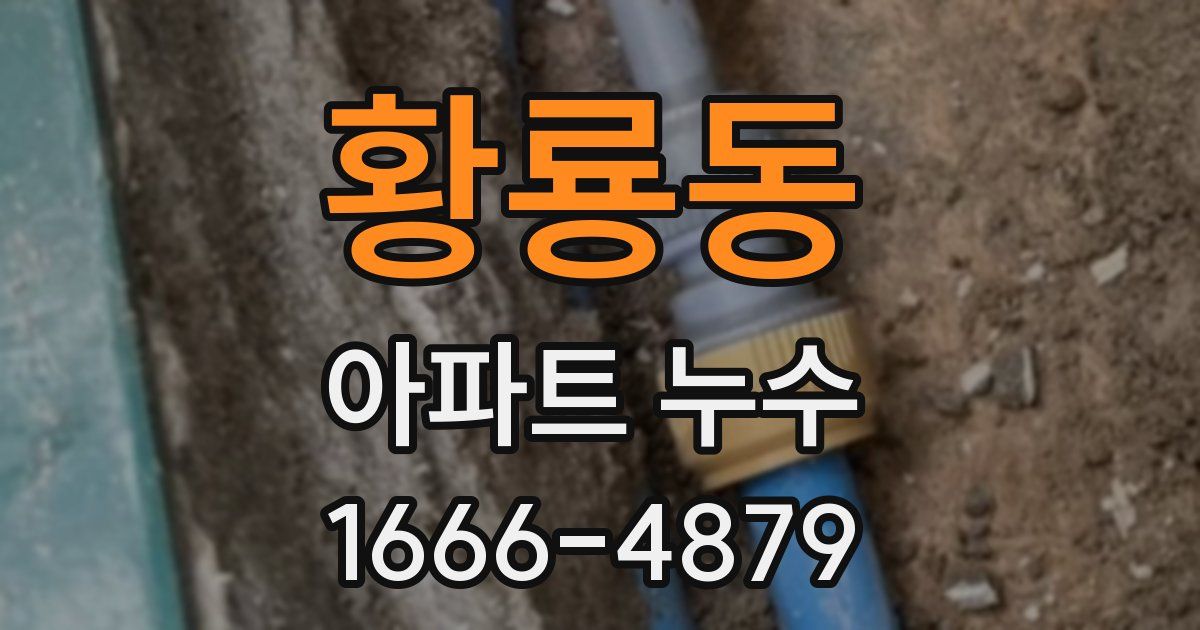 황룡동 아파트 누수