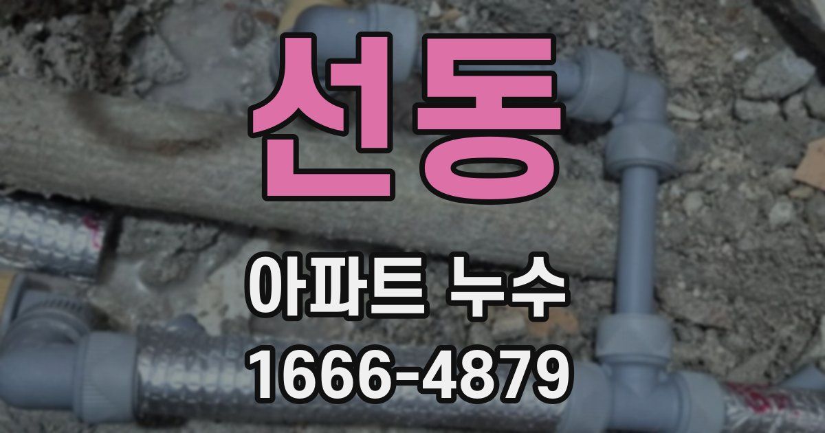 선동 아파트 누수