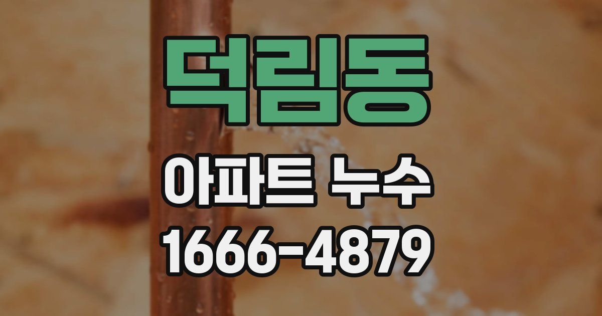 덕림동 아파트 누수