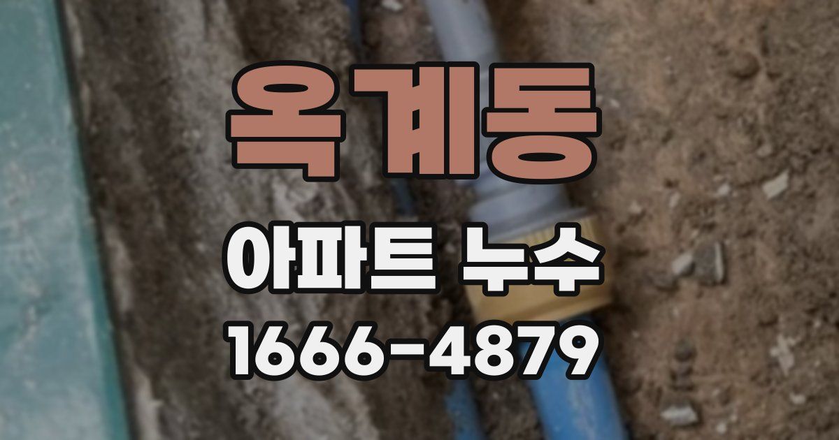 옥계동 아파트 누수