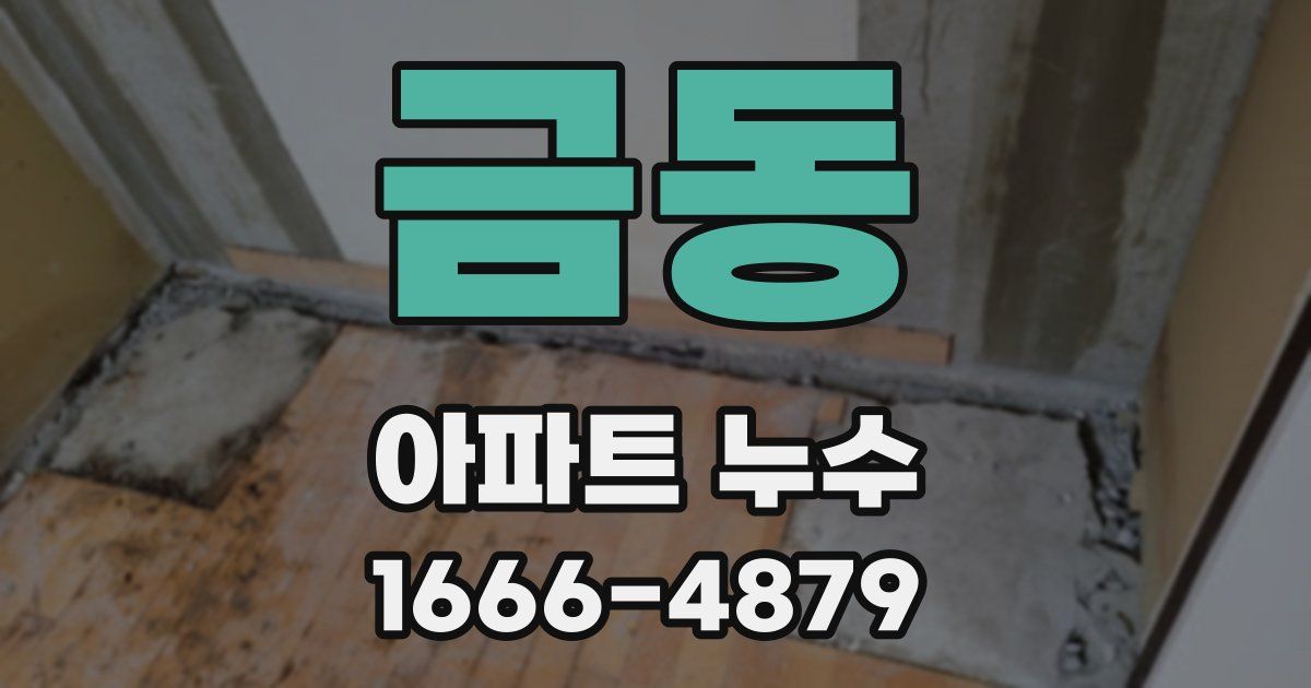 금동 아파트 누수