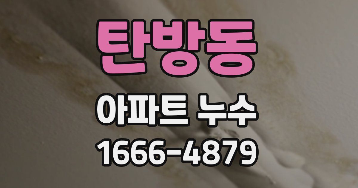 탄방동 아파트 누수