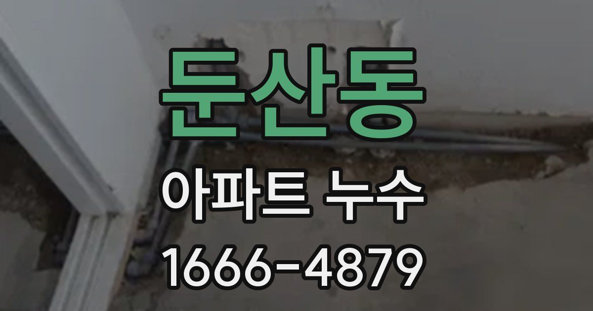 둔산동 아파트 누수