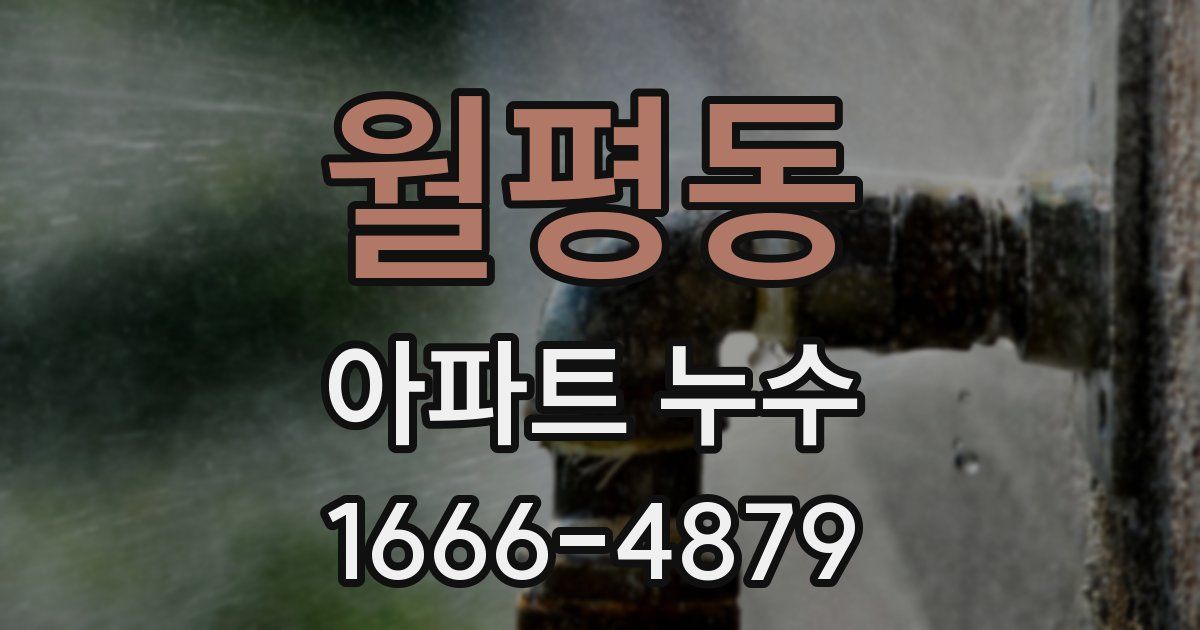 월평동 아파트 누수