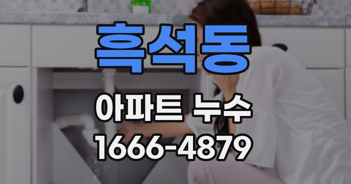 흑석동 아파트 누수