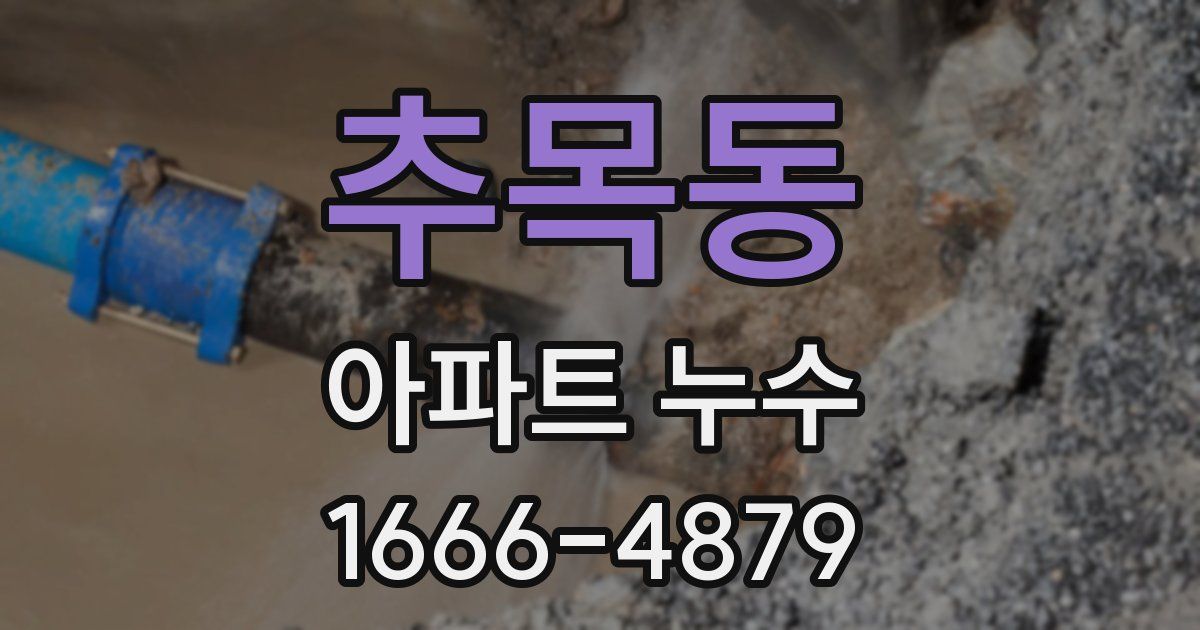 추목동 아파트 누수