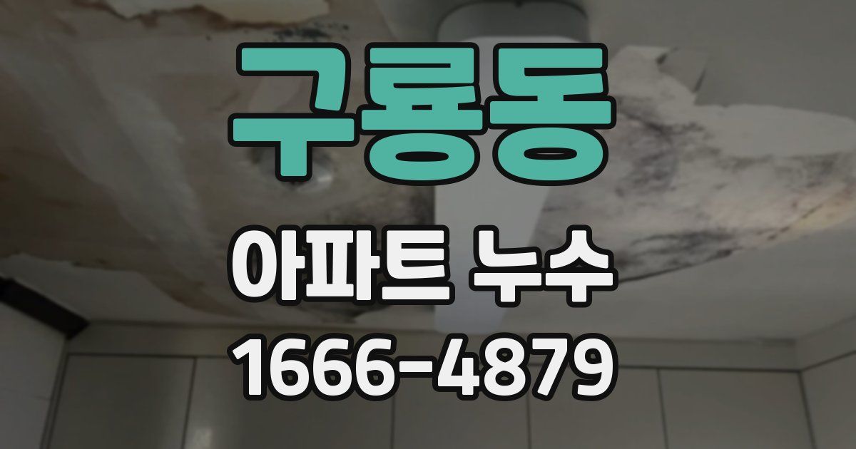 구룡동 아파트 누수
