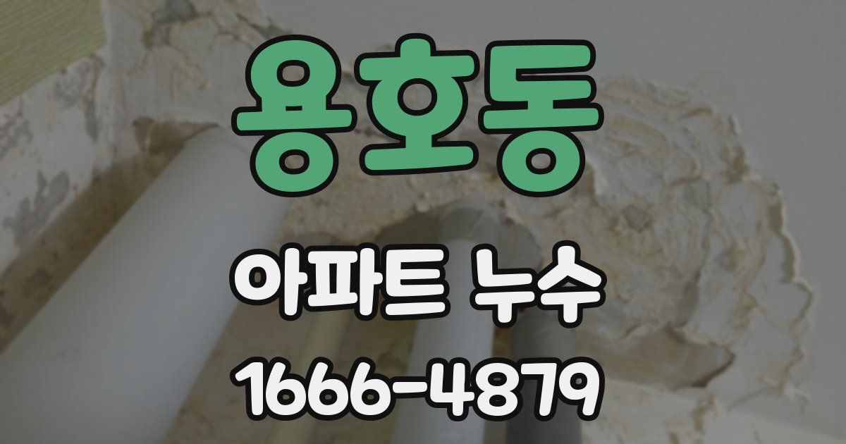 용호동 아파트 누수