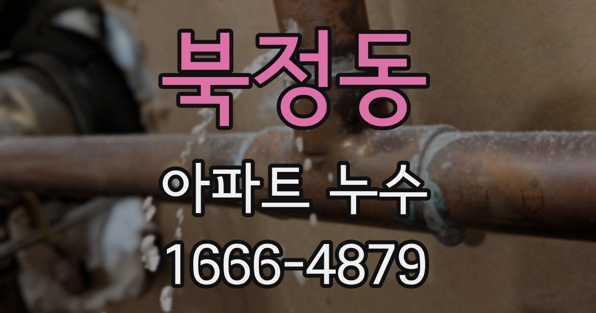 북정동 아파트 누수