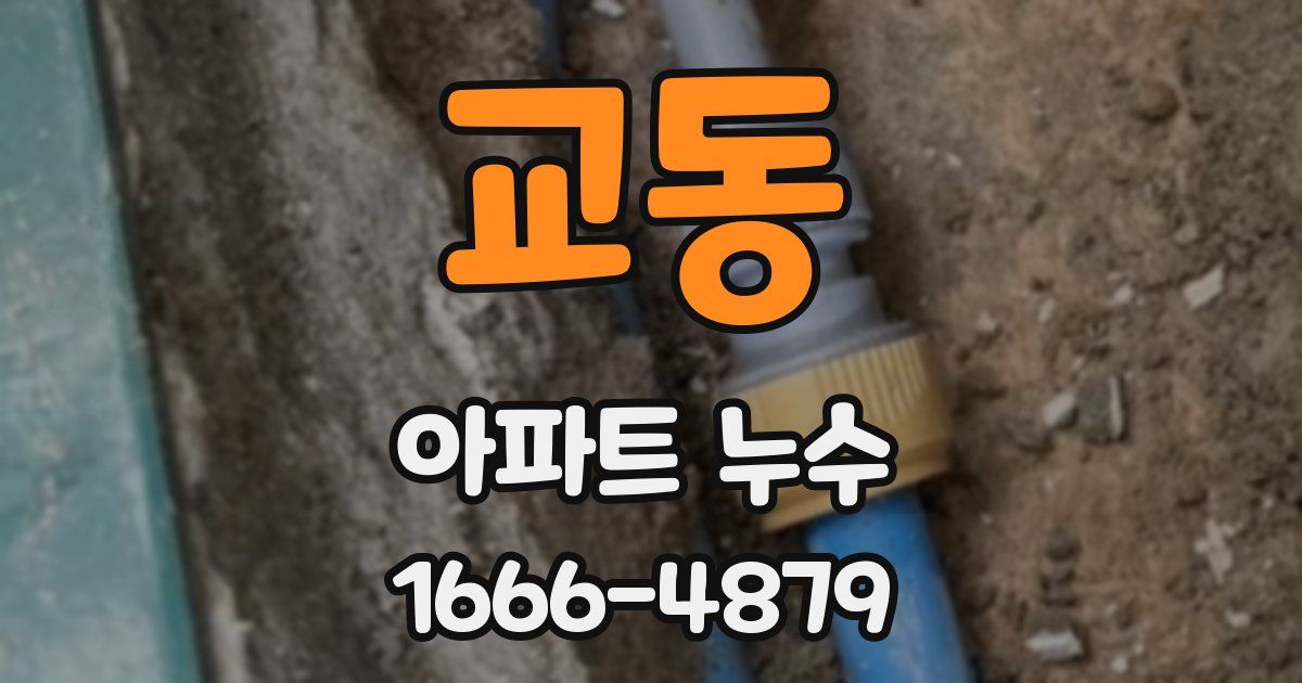 교동 아파트 누수