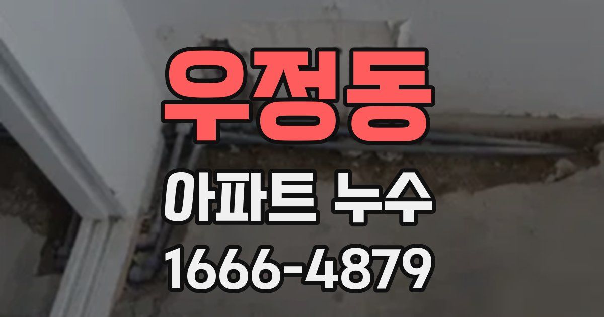 우정동 아파트 누수